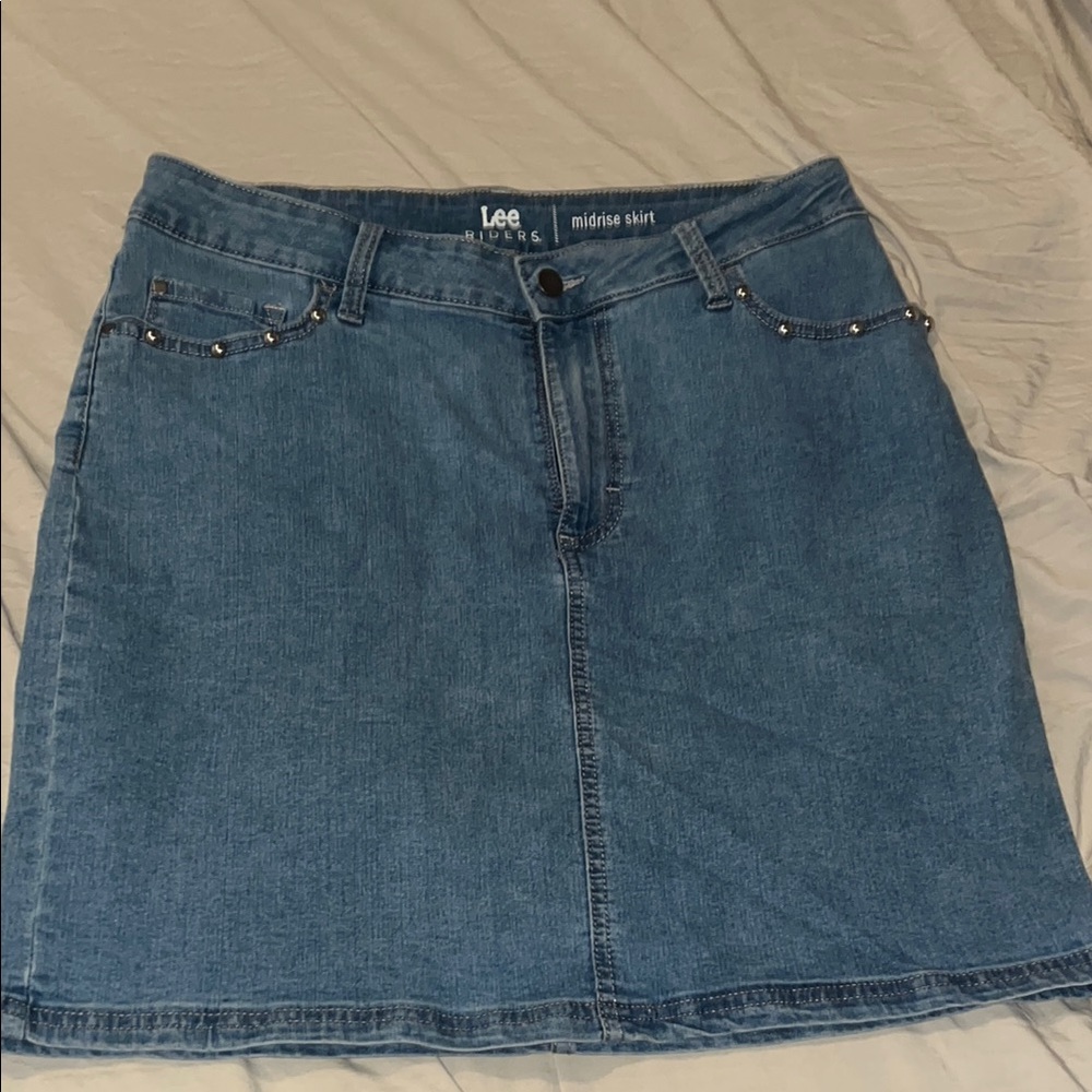 Lee Blue A-Line Mini Skirt Casual